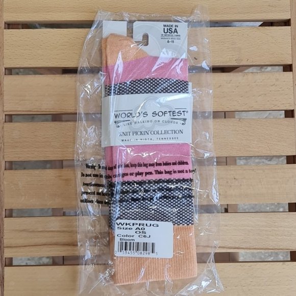 World's Softest Knit Cotton Rugby Crew Socks - Picture 2 of 3